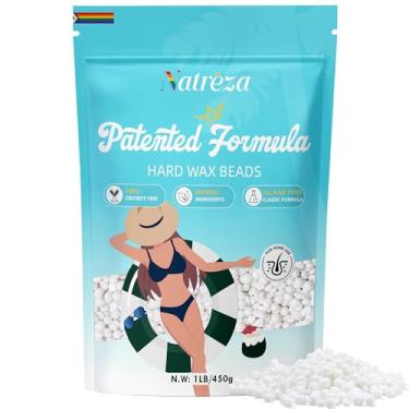 Imagem de Natreza Contas de cera para remoção de pelos - 500 g, contas de cera dura brancas sem cheiro para pele sensível, depilação de corpo inteiro, ideal para todos os tipos de cabelo, biquíni, pernas