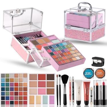 Imagem de Hot Sugar Kit de maquiagem para adolescentes de 13 a 15 anos, kit de maquiagem infantil, conjunto de presente de maquiagem para festas de aniversário e Natal (rosa)