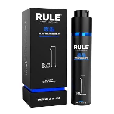 Imagem de RULE COSMECEUTICALS Gel nº 1 Day para homens, hidratante facial antienvelhecimento 10 em 1 para reduzir rugas, FPS 20, colágeno, vitaminas B, C e E - Pele mista e oleosa - Original, 50 ml
