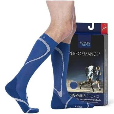 Imagem de Meia 3/4 Esporte Performance CORRIDA/CICLISMO 20-30 Sigvaris, Azul, G3