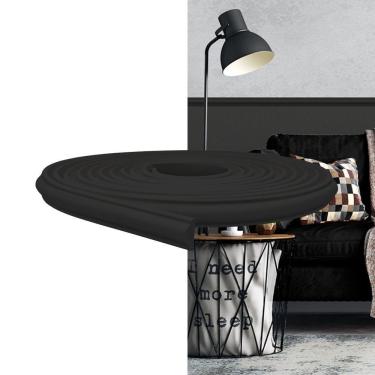 Imagem de Rodameio Boiserie Eva Autocolante 2,3cm Preto 10 Metros Meurodapé