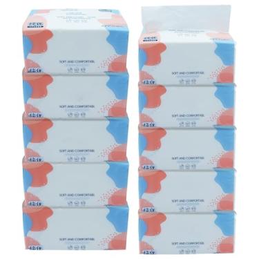 Imagem de Lenços faciais macios pequenos, papel higiênico, guardanapos faciais descartáveis, capa de saco NÃO na caixa, material fibra de polpa de madeira NÃO ALGODÃO, 4 camadas, 8 pacotes, 380 folhas por