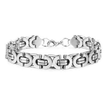 Imagem de Pulseira Masculina Klaus Bizantino Em Aço Inoxidável - Euro Importados