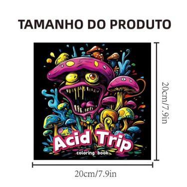 Imagem de Livro para colorir Mushroom World Livro ilustrado para adultos Design 
