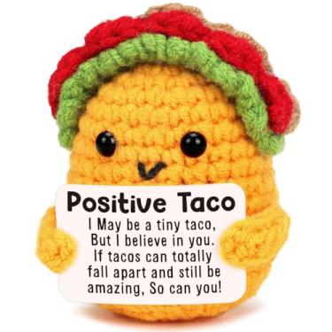 Imagem de Jettryran Mini Cesta De Páscoa Positiva Com Tacos, Itens Essenciais Para Crianças, Adolescentes, Meninas, Meninos, Presentes Aniversário Inspiradores Mulheres, Irmã, Amiga, Aniversário, Amizade, Nat