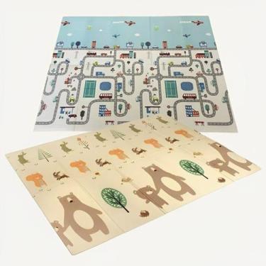 Imagem de Tapete Dupla Face Térmico Tatame Atividades Infantil Macio Bebê Mentes