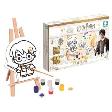 Imagem de Brinquedo Infantil Kit Pintura Harry Potter Com Cavalete E Telas Nig -