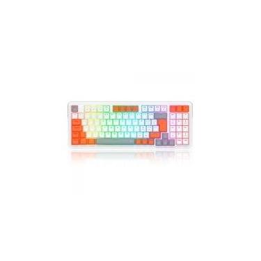 Imagem de Teclado Mecânico Gamer Redragon Gloria, RGB, Switch Vermelho, À prova de Poeira, ABNT2, Branco e Vermelho - K664WOG-RGB (PT-RED)