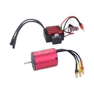 Imagem de Combo De Motor Brushless ESC 35A À Prova d'Água Para Carros RC 1/16 1/