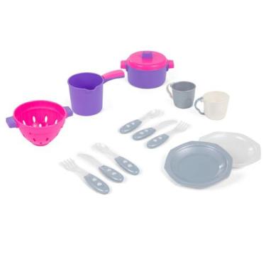 Imagem de Brinquedo Kit de Panelinhas Infantil Rosa Tateti - 331