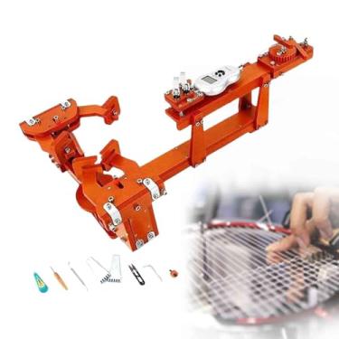 Imagem de MáQuina De Encordoamento De Raquetes De TêNis, MáQuina De Encordoamento De Raquetes De Badminton, Tipo Guincho De 60 Lb, 6 Pontos Fixos + Visor Digital Para FáCil SubstituiçãO E ManutençãO De Cordas