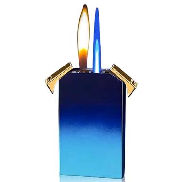 Imagem de EEIOKGMS Isqueiro de tocha de metal vintage, isqueiro com padrão de latão, isqueiro antigo recarregável, equipamento para caminhadas ao ar livre (sem combustível butano) (#8)