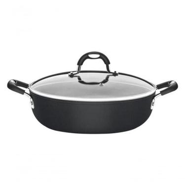 Imagem de Arrozeira Tramontina Mônaco Induction Em Alumínio Antiaderente Starflon Premium Preto C...