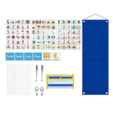 Imagem de JWQFBC Calendário Visual para Crianças, Tabela de Tarefas Diárias para Crianças, Planejador de Tarefas para Materiais Escolares