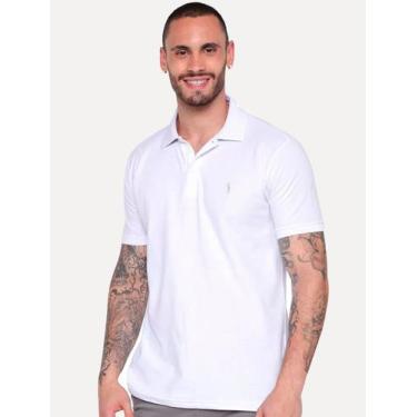 Imagem de Polo Aleatory Masculina Piquet Light Inner Contrast Branca, S/P