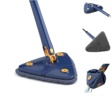 Imagem de Mop 360 Triangular Giratório Esfregão De Limpeza Ajustável Limpa Vidros Piso E Parede