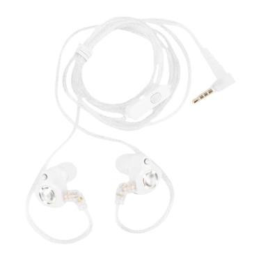 Imagem de Zyyini Fone de ouvido intra-auricular com fio, Fones de ouvido IEM para jogos com plugue banhado a ouro 3,5mm Cabo removível 2 pinos Cancelamento de ruído HiFi Mic integrado para