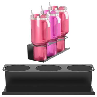 Imagem de XYTZHSAI Kit de suporte magnético à prova d'água com ímã sólido para armazenamento de copos organizador de prateleira de garrafa de água versátil para uso doméstico (preto, 2)