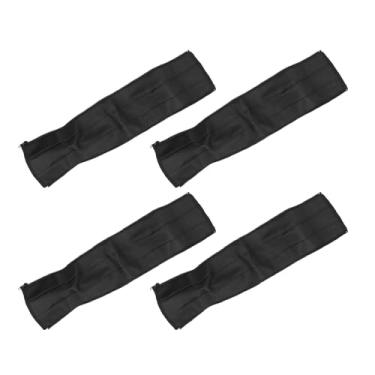 Imagem de Aramox Tampa do Carrinho de Carrinho de Couro 4pcs PU, Capa do Apoio de Braço, Acessórios para Zíper do Protetor de Manga de Carona para Bebês para Bebês para Proteção e Conforto Total, (Preto)