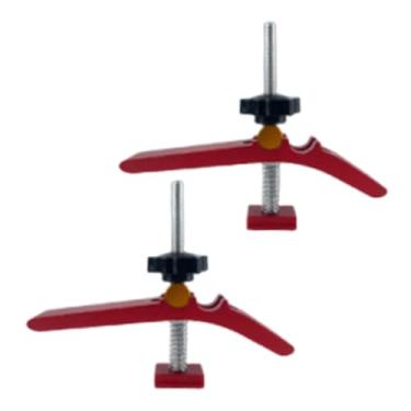 Imagem de Stgfyxgs 2x Grampos de fixação de trilho T Grampos de placa de pressão Posicionamento de trabalho robusto com parafusos T de alumínio Silder para serras