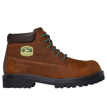 Imagem de Skechers Bota industrial masculina John Deere Sergents Dozer, Brn, 7 X-Wide