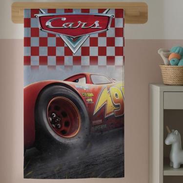Imagem de Toalha Carros de Corrida Infantil Banho Estampa Desenho Divertida Nata