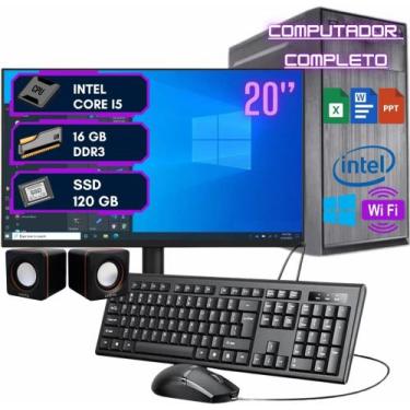 Imagem de Computador completo Intel core i5, SSD 120gb, 16gb ram,monitor 20 pole