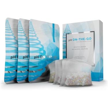 Imagem de Invigorated Water Filtro de água portátil pH em movimento - Filtro de bolsa alcalina para garrafas de água, jarros, jarros, alcalinizador de água de alto pH para água potável pura - 98 litros/26