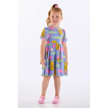 Imagem de Vestido Infantil em Cotton Estampado Up Baby, Azul, 1