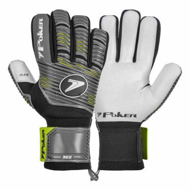 Imagem de Luva de Goleiro Profissional Poker Neo, Ch, Pt, Vdc, 8