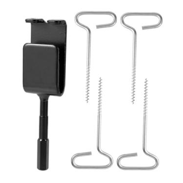 Imagem de menolana 4 peças de âncoras para barracas de pesca no gelo, âncoras resistentes para montar abrigo com adaptador de furadeira elétrica, estacas para barracas, M