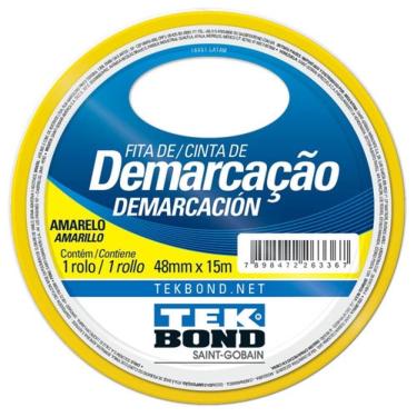 Imagem de Fita De Demarcação Amarela 48mm X 15 Metros - 21241048200 - Tekbond