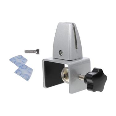 Imagem de predolo Grampo de divisória de mesa, grampo de placa divisória, fácil instalação para suporte de proteção contra espirros de mesa de recepção de, Prata