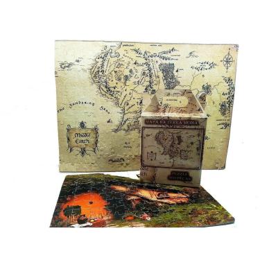 Imagem de Quebra-Cabeça Mapa Terra Média 300 Peças + Puzzle 90 Peças