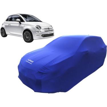 Imagem de Capa Fiat 500 Tecido Lycra Macio Não Risca Pintura - Mz, Azul