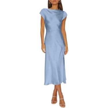 Imagem de Vestido de cocktail para festa de casamento para mulheres com corte lo