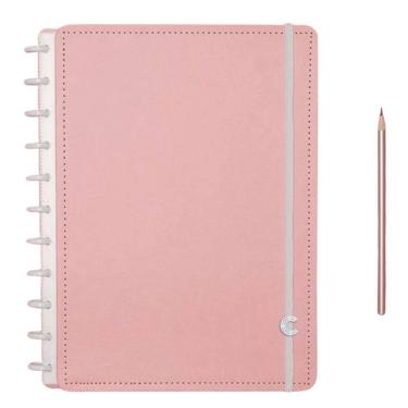 Imagem de Caderno Inteligente Grande Rose Pastel 80 Folhas