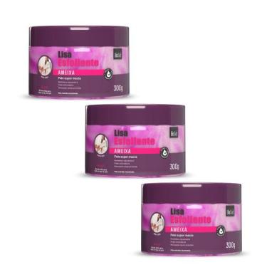 Imagem de Kit 3 Creme Esfoliante Corporal e Rosto Ameixa Esfoliação para Corpo P