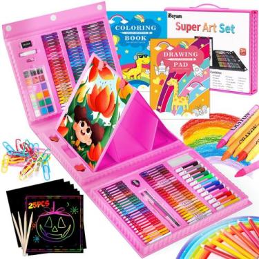 Imagem de Kit de arte iBayam, pacote com 251 materiais de arte, desenho com esto