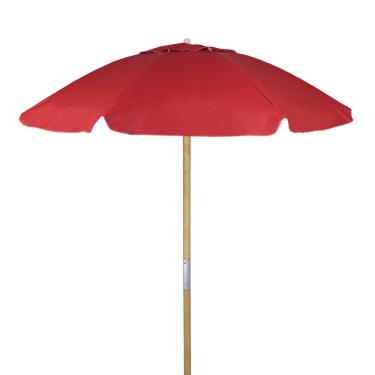 Imagem de Guarda-Sol Bagum Vara De Madeira - 2,0 M - Vermelho