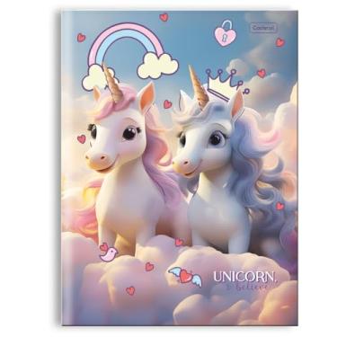 Imagem de Caderno Brochura Universitário Cadersil – Tema Unicórnio “I Believe” – 1 Matéria – 80 Folhas – Capa Dura com Laminação Brilhante