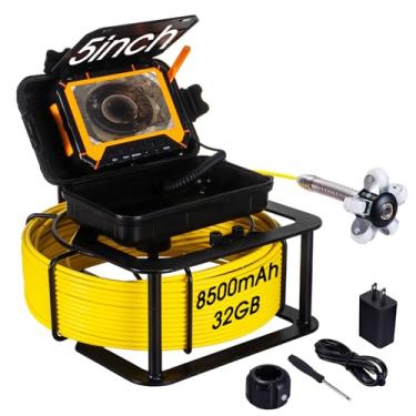 Imagem de SPRIDRAIN Câmera de inspeção de tubo de 3 m (23 mm) - Endoscópio profissional à prova d'água para drenagem de esgoto com bateria de armazenamento de 8500 mAh para encanamento, uso automotivo e