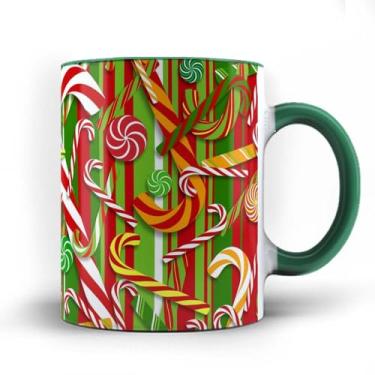 Imagem de Caneca xicara porcelana Doces de Natal 25 (Vermelha)
