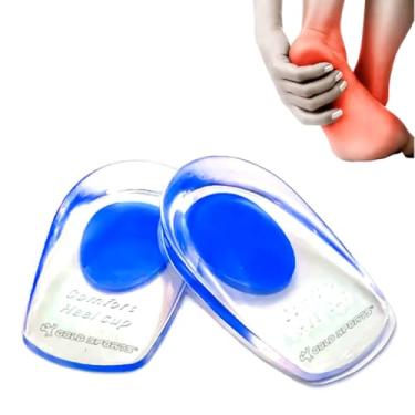 Imagem de Palmilha Calcanheira em Gel Ortopédica, Silicone para Esporão e Fascite Plantar, Reutilizável, Adaptável a Qualquer Calçado