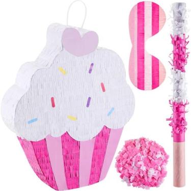 Imagem de Cupcake Piñata Sosation de 15,7 polegadas para festa de aniversário co