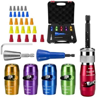 Imagem de Decapador de fios+trançador de fios para furadeira 6/8/10/12/14 AWG SZ