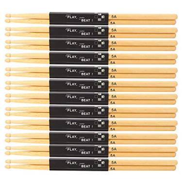 Imagem de RiToEasysports Baquetas de Bordo Em Forma de Lágrima 5A Conjunto de 12 Pares de Baquetas de Madeira para Prática de Tarola