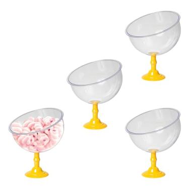 Imagem de Expositor De Balas Baleiro 450ml Premium 4pçs Bomboniere Acrílico (AMARELO)