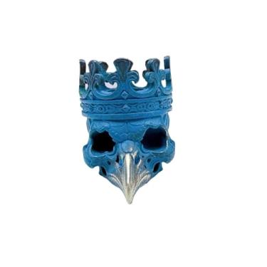 Imagem de Pingente feito à mão de latão com contas de caveira de corvo escuro EDC, suprimentos personalizados para fazer joias para entusiastas de bricolage, acessórios ideais para berloques de contas de