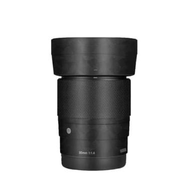 Imagem de 30 1.4 E Acessórios de película para lente de câmera adesivo de película protetora de vinil para Sigma 30 mm F1.4 DG DN adequado para Sony E Mount adesivos protetores de câmera (triângulo preto)